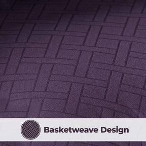 Monochrome Basketweave Plush Microfiber Down Alternative Comforter