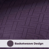 Monochrome Basketweave Plush Microfiber Down Alternative Comforter