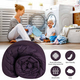 Monochrome Basketweave Plush Microfiber Down Alternative Comforter