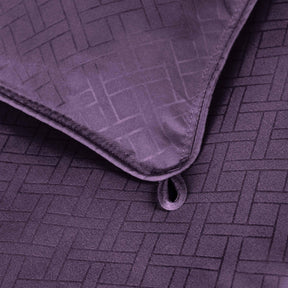 Monochrome Basketweave Plush Microfiber Down Alternative Comforter