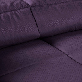 Monochrome Basketweave Plush Microfiber Down Alternative Comforter