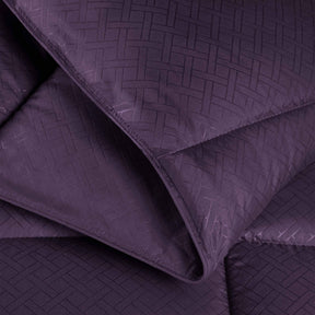 Monochrome Basketweave Plush Microfiber Down Alternative Comforter