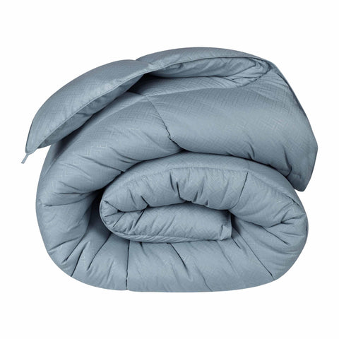 Monochrome Basketweave Plush Microfiber Down Alternative Comforter