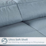 Monochrome Basketweave Plush Microfiber Down Alternative Comforter