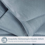 Monochrome Basketweave Plush Microfiber Down Alternative Comforter