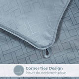 Monochrome Basketweave Plush Microfiber Down Alternative Comforter