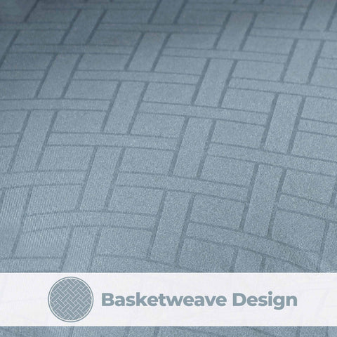 Monochrome Basketweave Plush Microfiber Down Alternative Comforter