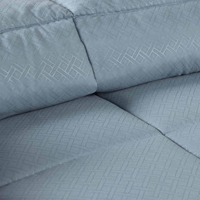 Monochrome Basketweave Plush Microfiber Down Alternative Comforter