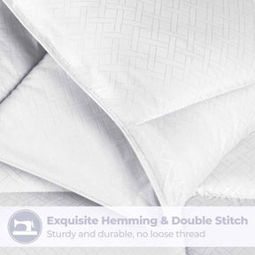 Monochrome Basketweave Plush Microfiber Down Alternative Comforter