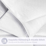 Monochrome Basketweave Plush Microfiber Down Alternative Comforter
