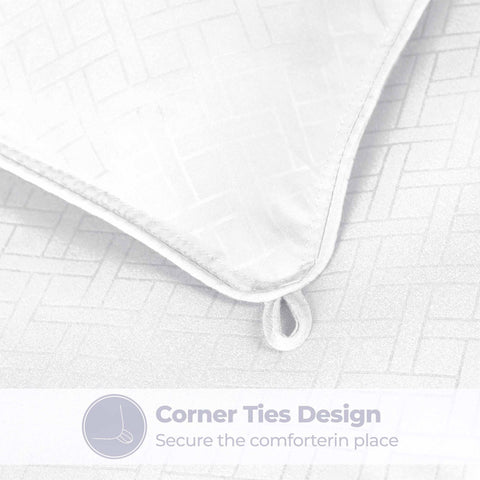 Monochrome Basketweave Plush Microfiber Down Alternative Comforter