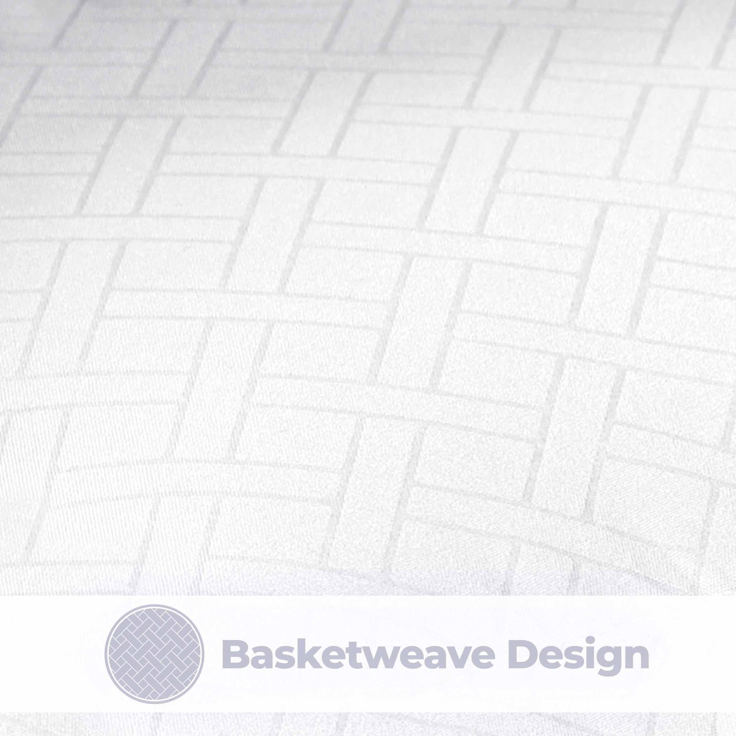 Monochrome Basketweave Plush Microfiber Down Alternative Comforter