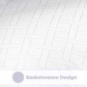 Monochrome Basketweave Plush Microfiber Down Alternative Comforter