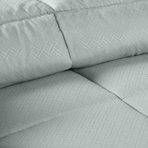 Monochrome Basketweave Plush Microfiber Down Alternative Comforter