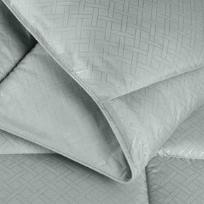 Monochrome Basketweave Plush Microfiber Down Alternative Comforter