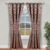 Leaves Room Darkening Washable Blackout Curtain Panels, Set of 2