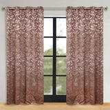 Leaves Room Darkening Washable Blackout Curtain Panels, Set of 2