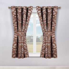 Leaves Room Darkening Washable Blackout Curtain Panels, Set of 2