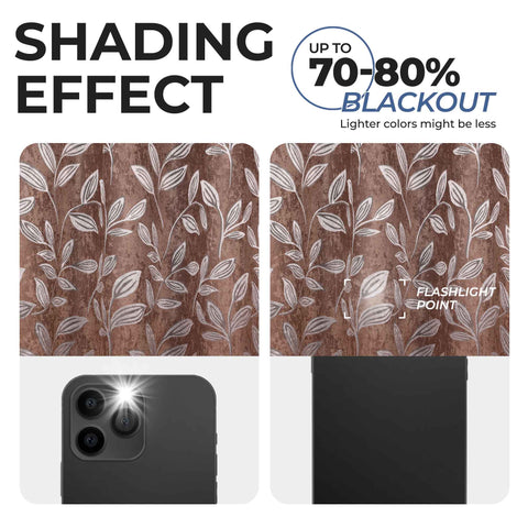 Leaves Room Darkening Washable Blackout Curtain Panels, Set of 2