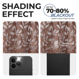 Leaves Room Darkening Washable Blackout Curtain Panels, Set of 2