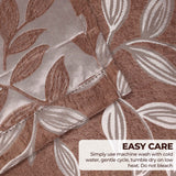 Leaves Room Darkening Washable Blackout Curtain Panels, Set of 2