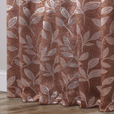 Leaves Room Darkening Washable Blackout Curtain Panels, Set of 2