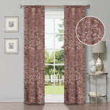 Leaves Room Darkening Washable Blackout Curtain Panels, Set of 2