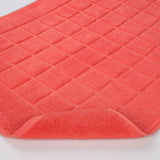 Nora Cotton Thick Solid Checkered Washable Bath Mat Set of 2