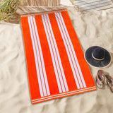 Striped Oversized Cotton Beach Towel Set of 2, 4, or 6 Piece