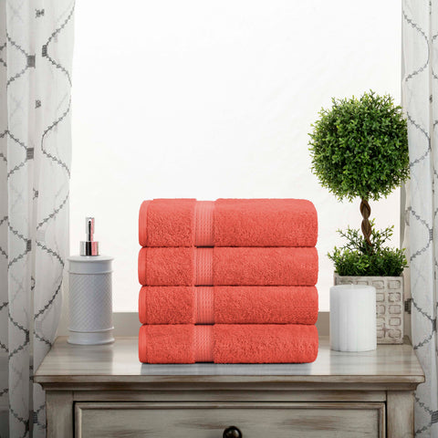 Egyptian Cotton Hand Towels 4-Piece Plush Set by Madison
