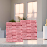 Superior Premium Turkish Cotton 12-Piece Face Towel Set