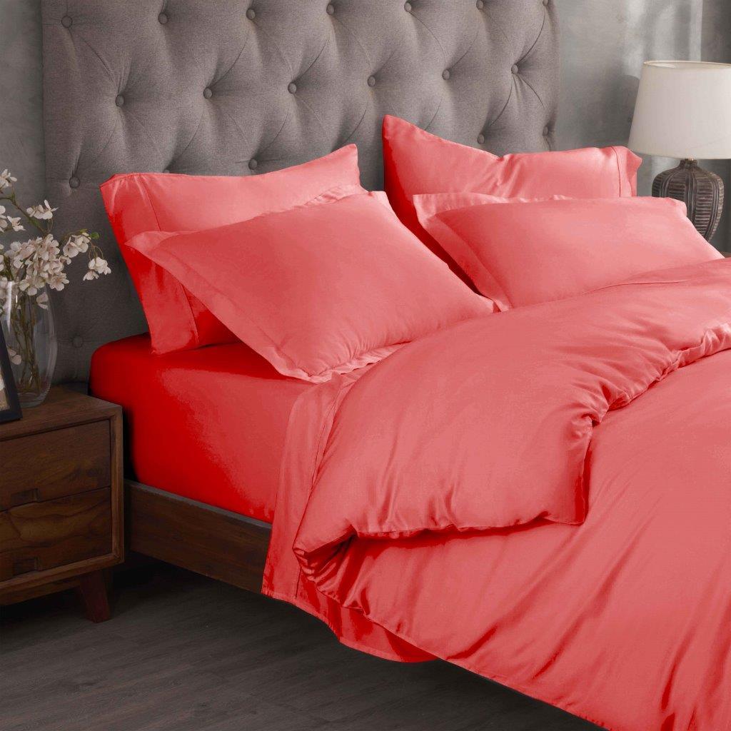 Egyptian Cotton 300 Thread Count Solid Luxury Duvet Cover Set