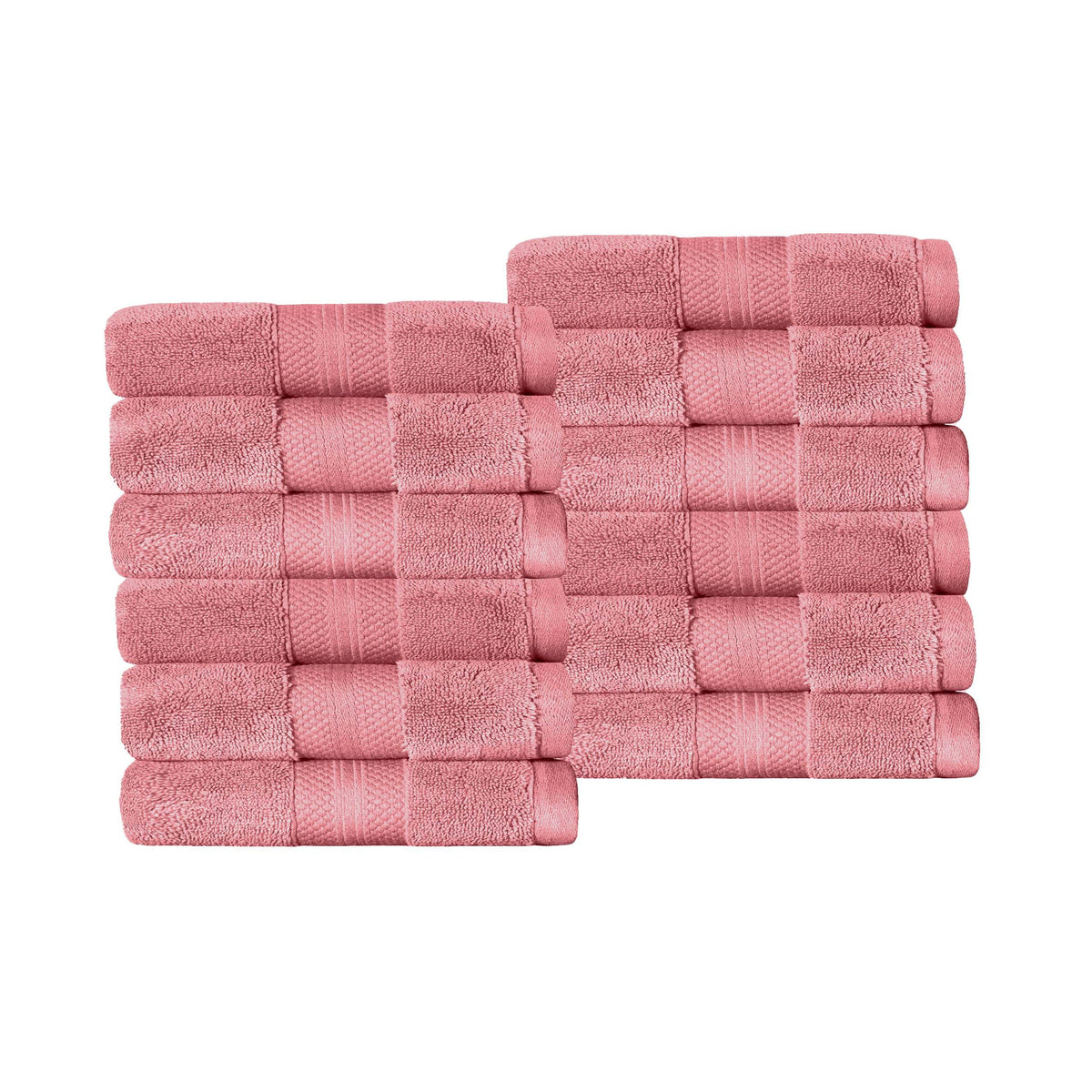 Superior Premium Turkish Cotton 12-Piece Face Towel Set