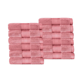 Superior Premium Turkish Cotton 12-Piece Face Towel Set