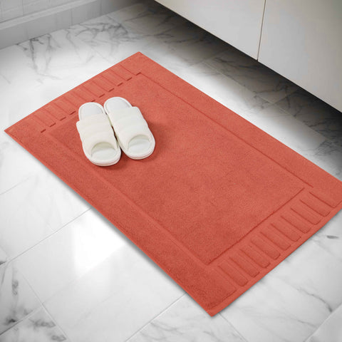 Leo Cotton Modern Absorbent Heavy Washable Bath Mat Set of 2
