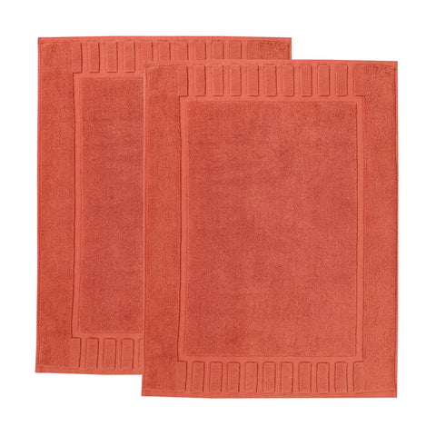 Leo Cotton Modern Absorbent Heavy Washable Bath Mat Set of 2