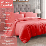Egyptian Cotton 300 Thread Count Solid Luxury Duvet Cover Set