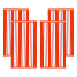 Striped Oversized Cotton Beach Towel Set of 2, 4, or 6 Piece
