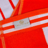 Striped Oversized Cotton Beach Towel Set of 2, 4, or 6 Piece