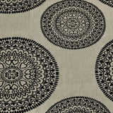 Cordon Jacquard Grommet Floral Medallion Curtain Panel Set