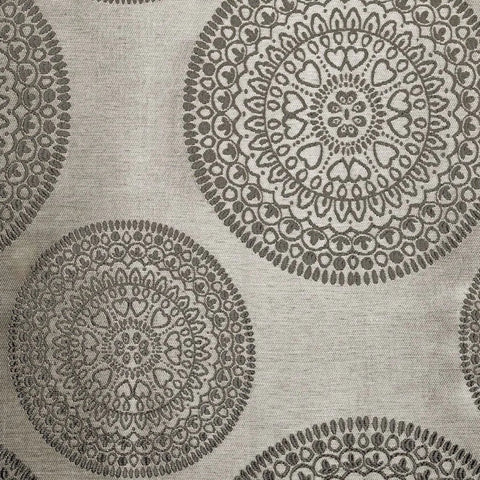 Cordon Jacquard Grommet Floral Medallion Curtain Panel Set