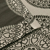 Cordon Jacquard Grommet Floral Medallion Curtain Panel Set