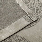 Cordon Jacquard Grommet Floral Medallion Curtain Panel Set