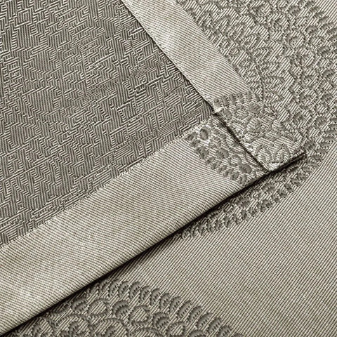 Cordon Jacquard Grommet Floral Medallion Curtain Panel Set