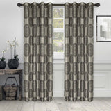Cordon Jacquard Grommet Floral Medallion Curtain Panel Set