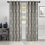 Cordon Jacquard Grommet Floral Medallion Curtain Panel Set