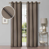 Linen Pattern Washable Room Darkening Blackout Curtain Set 52" - 8 Pieces