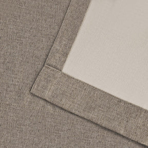 Linen Pattern Washable Room Darkening Blackout Curtain Set 52" - 8 Pieces