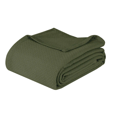 Nobel Cotton Textured Jacquard Chevron Lightweight Woven Blanket