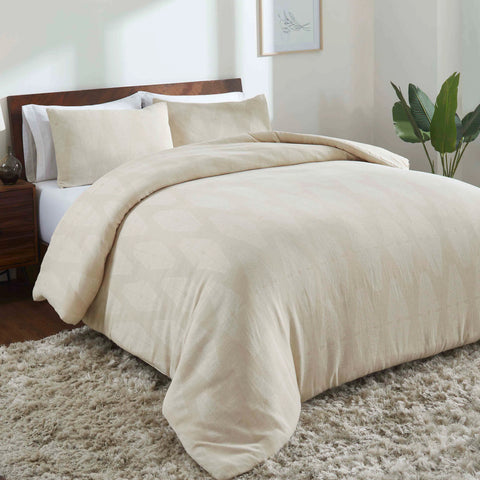 Manali Cotton All Season Bedding Diamond Lattice Woven Comforter Set